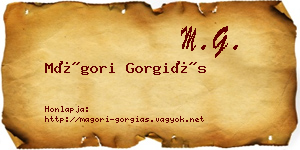 Mágori Gorgiás névjegykártya